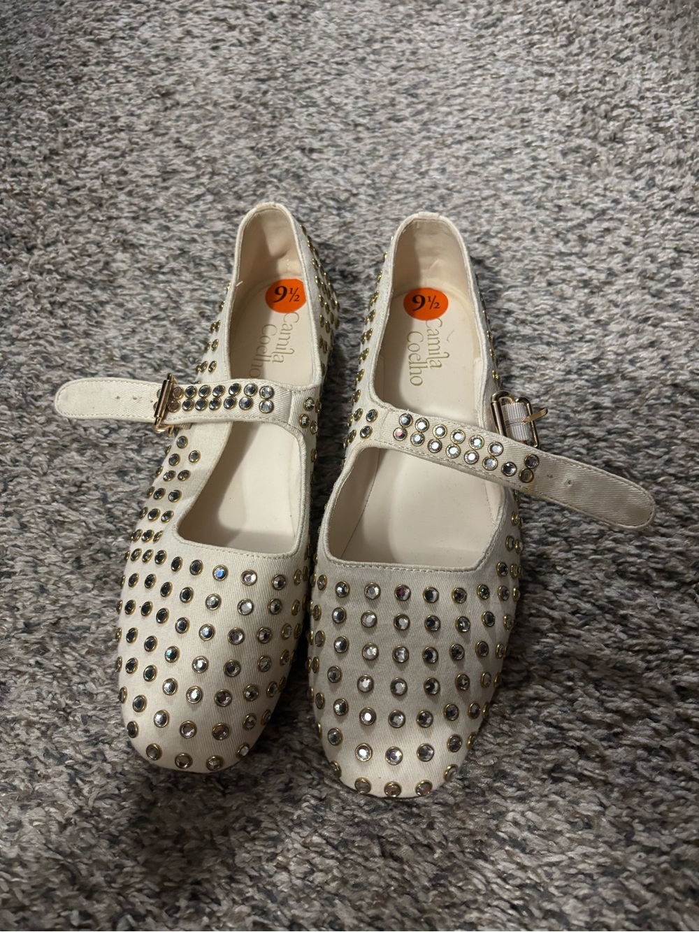 Ivory Gem Mary Jane Shoes